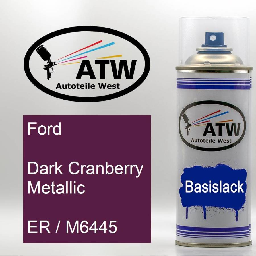 Ford, Dark Cranberry Metallic, ER / M6445: 400ml Sprühdose, von ATW Autoteile West.